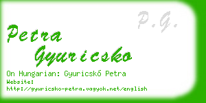 petra gyuricsko business card